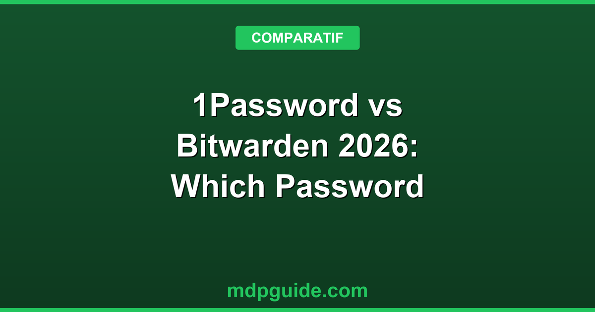 1Password vs Bitwarden 2026: Which Password Manager Is Better?