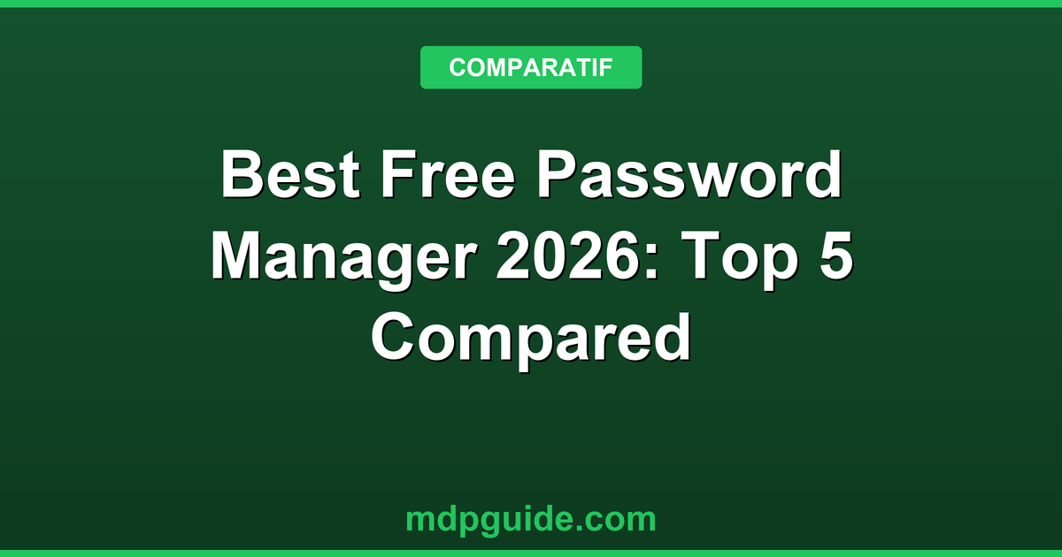 Best Free Password Manager 2026: Top 5 Compared