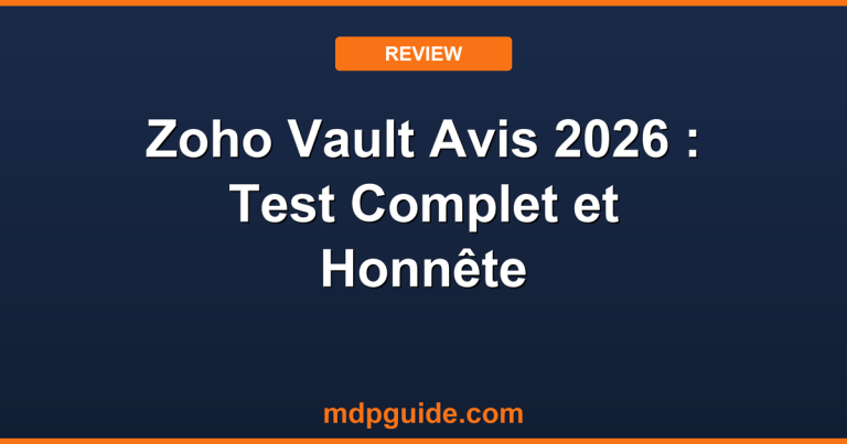 Zoho Vault Avis 2026 : Test Complet et Honnête